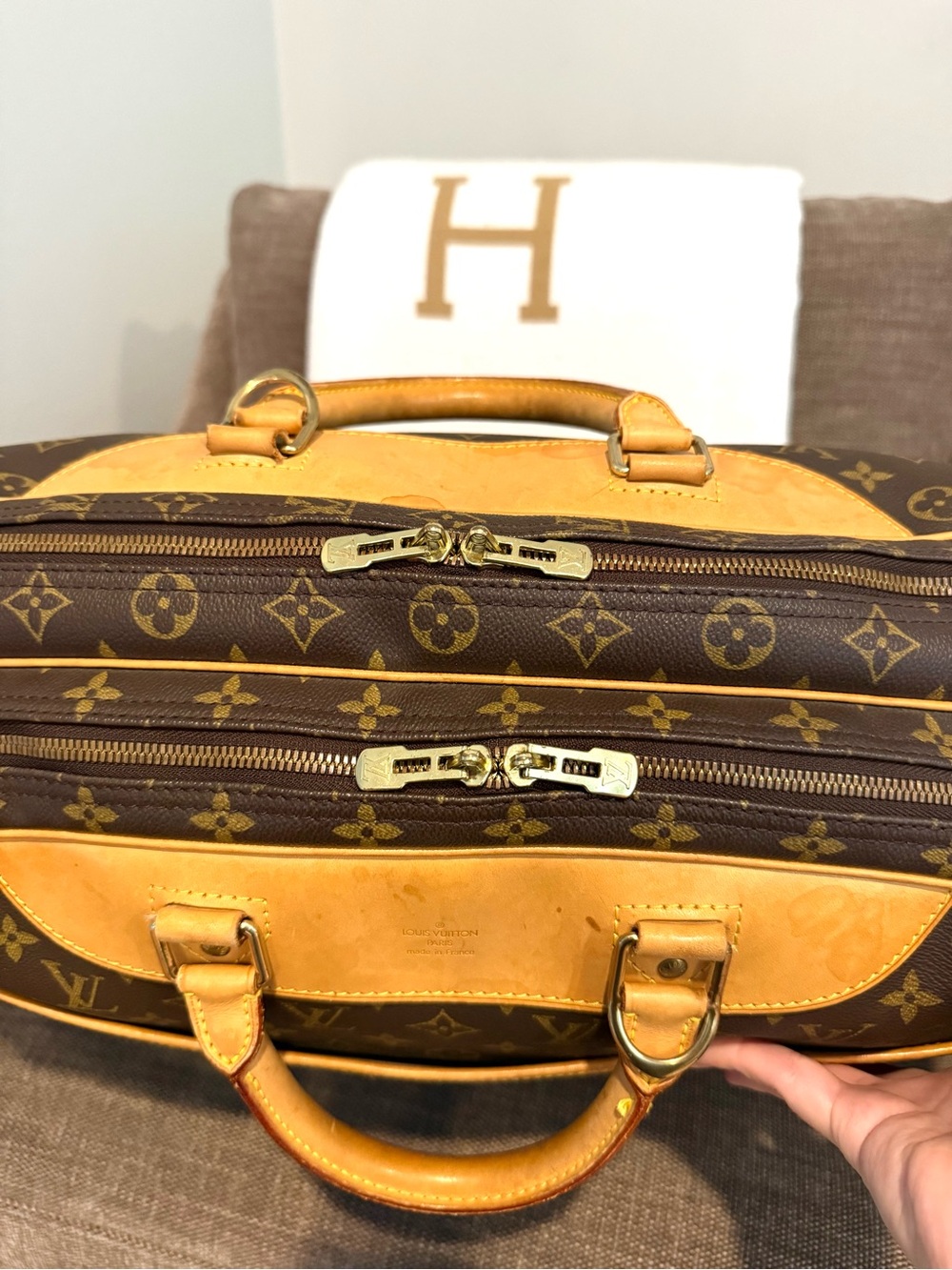 Authentic Louis Vuitton Alizé Poche travel bag M41393 brown monogram LV unisex - Picture 15 of 16